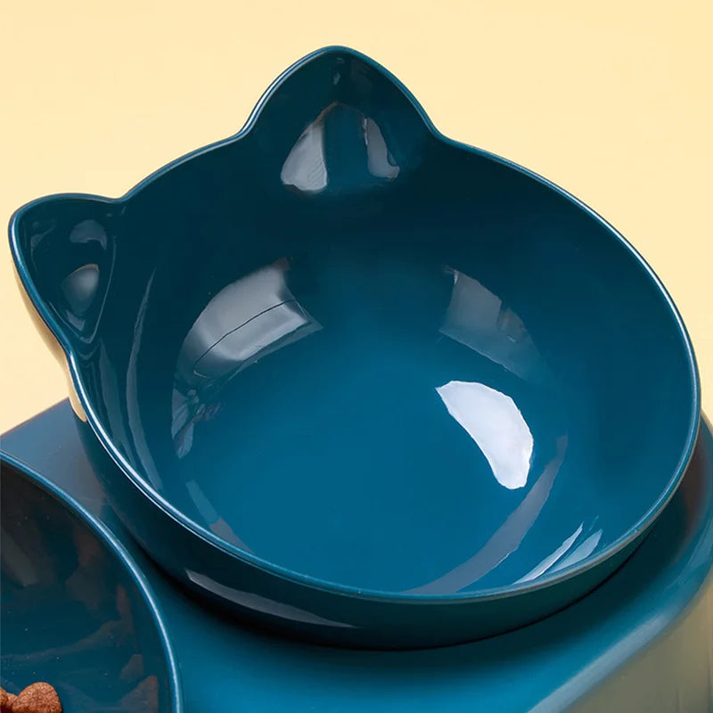 3-in-1 Cat Feeder β Automatic Water Dispenser & Double Bowl Pet Food Container