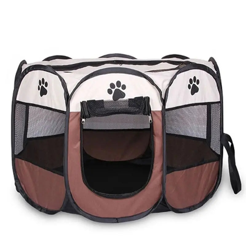 Portable Foldable Pet Tent β Octagonal Puppy Shelter & Outdoor Kennel